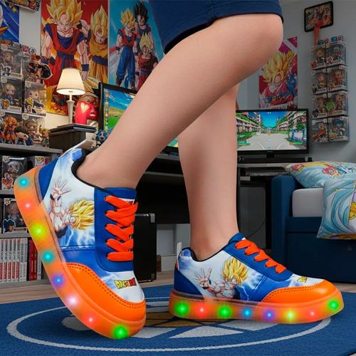 Tenis Dragon Ball Z Luces Goku Super Sayayin 770-rng 12-26