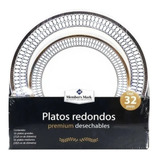 Platos Desechables Premium, 32 Piezas, Reutilizables. 