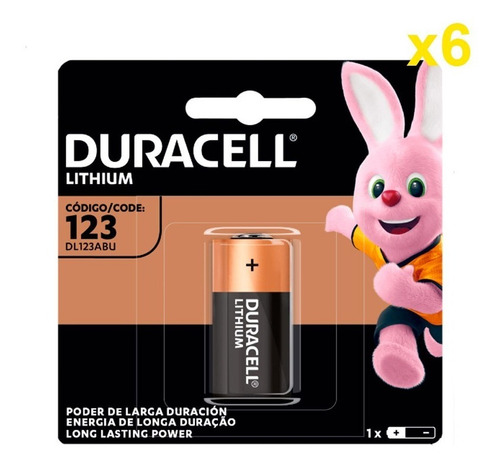 Pila Especializada Duracell Dl 123 (6 Piezas)