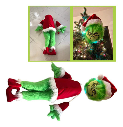 Peluche 3d Grinch Para Decoración De Árboles De Navidad, [u]