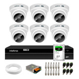 Kit Cftv 6 Câmeras Intelbras Vhc 1120 D Hd Dvr 1208 1tb Bc