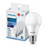 Foco Led Philips Ecohome Ledbulb 10w E27 6500k Paquete 6 Pzs