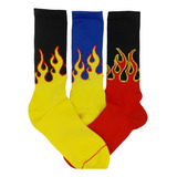 Calceta Larga Flames Socks Calceta Aesthetic 