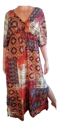 Vestido Indiano Kaftan Boho Free Size Importados 