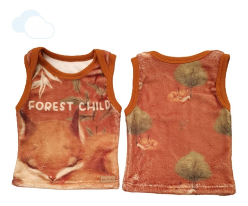 Musculosa Bebes Piel Polar Plush Chaleco Forest Child