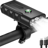 Farol Lanterna Para Bike Bx3 T6-l2 1000 Lúmes + Power Bank 