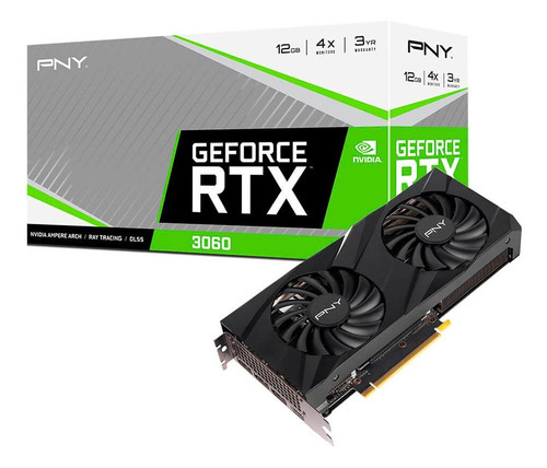 Placa De Video Pny Rtx3060 12gb Nvidia Gddr6 Vcg306012dfbpb1