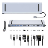 Dockstation Usb-c,  11 Em 1 Macbook, Dell, Huawei, Accer, Hp