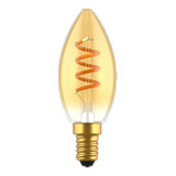 Lampara Filamento Led Velita Golden E14 2.5w Candil Color De La Luz Blanco Cálido