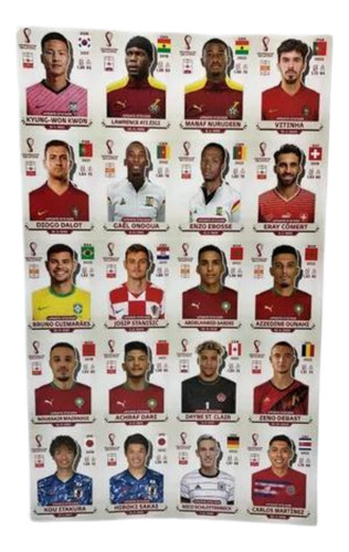 Kit Set De Atualização Com 80 Figurinhas Copa Qatar 2022