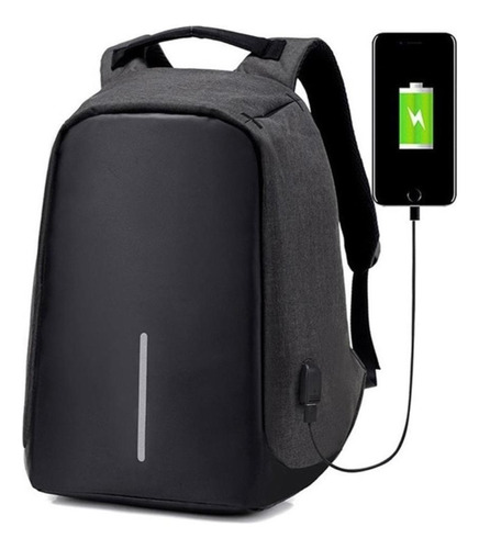 Mochila Usb Antirrobo Reforzada Con Multiples Bolsillos Usb