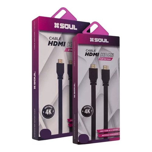 Cable Hdmi Plano Soul 1.5 Metros 1080p 4k Hd