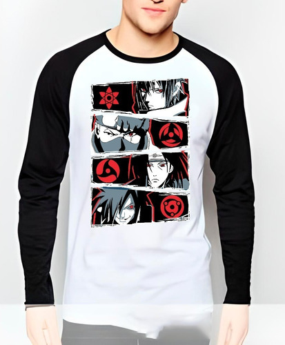 Polera Naruto Manga Larga Estampada Dtf Cod 002