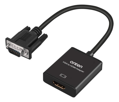 Adaptador Vga A Hdmi, Onten 1080p Vga A Hdmi (macho A Hembra