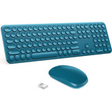 Teclado Y Mouse Inalámbricos, 2.4 Ghz, Ultra Delgado, Con Te