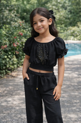 Conjunto Blusa Crop Pantalón Varios Colores Lote 6 Piezas