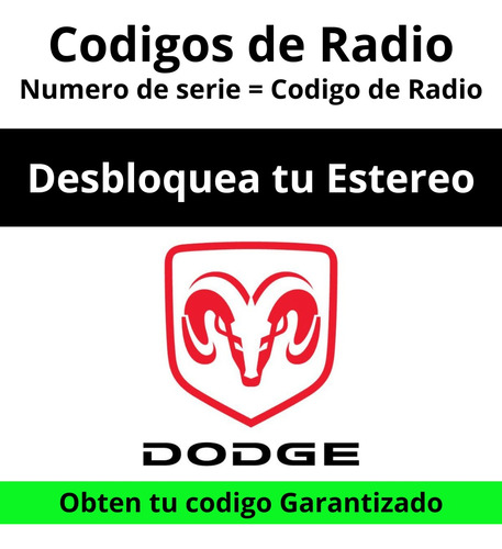 Códigos De Radio Dodge - Desbloqueo De Estéreo