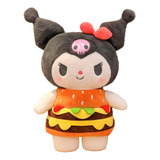 Peluche Mymelody Kuromi Kawaii Disfraz Hamburguesa 65 Cm