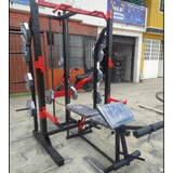 Máquina De Gym. Jaula Y Rack Y Banco