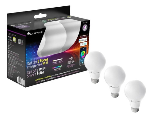 Set De Focos Inteligentes Lloyd's Wifi Lc-1368