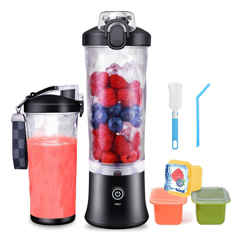 Licuadora Personal Juicer De Cocina De 21 Oz Usb Recarg...