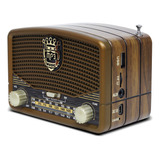 Radio Portátil Bluetooth Vintage Retro Recargable Usb Aux