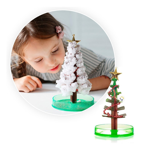 Árbol De Navidad Mágico Decoración Florece Cristal Anm01