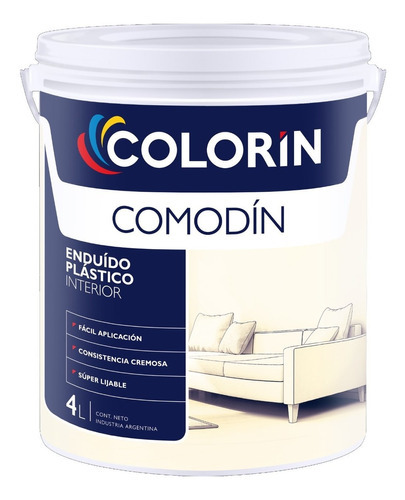 Enduido Plástico Para Interior Comodín 4l Colorin