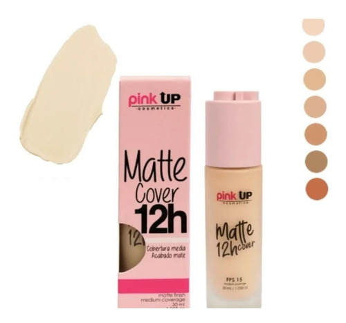 Maquillaje Líquido Mate Matte Cover 12hrs Pink Up Original