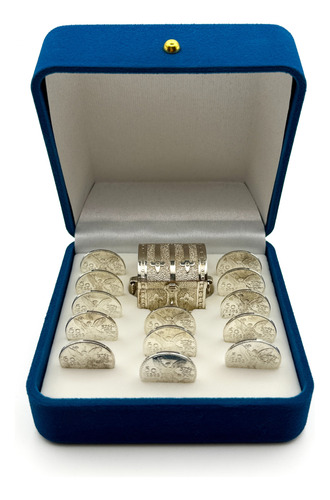 Arras Matrimoniales Plata Set Boda Kit Wedding Unity Coin