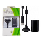 Kit Bateria + Cabo Xbox 360 Carregador Controle 98.000mah