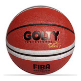 Balón Baloncesto Golty Profesional Aero No. 7-marron/plata Color Marron/plata