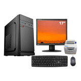 Computador Pdv Dualcore 4gb Ssd 120gb + Monitor + Impressora