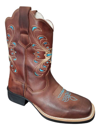 Bota Texana Feminina Passo Livre Lady Lat Pinhão/az Original