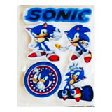 Aplique Para Torta Cupcake Sonic Topper Fiesta Infantil