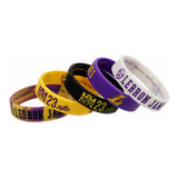 5 Pulseras Lebrón James Lakers Nba Silicon Rostro