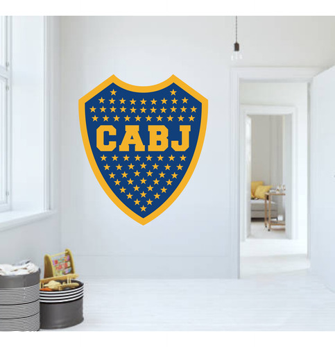 Vinilo Pared Puerta Logo Boca Juniors 50x60