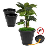 Kit 3 Vasos Cachepot P/ Plantas Temperos Flores C/ Prato N28