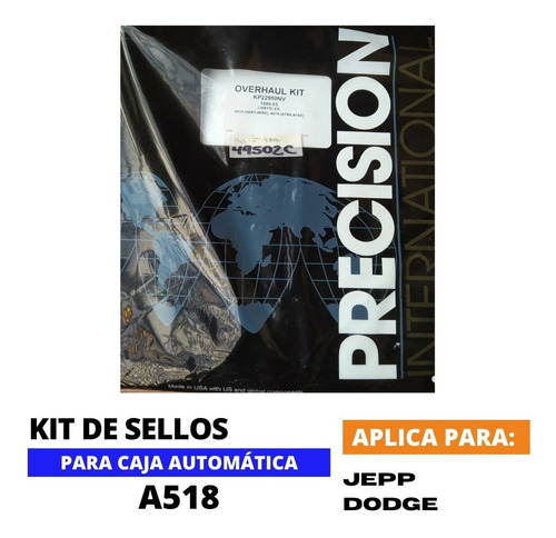 Kit De Sellos Caja A518, Dodge Ram / Grand Cherokee / Dakota Foto 2