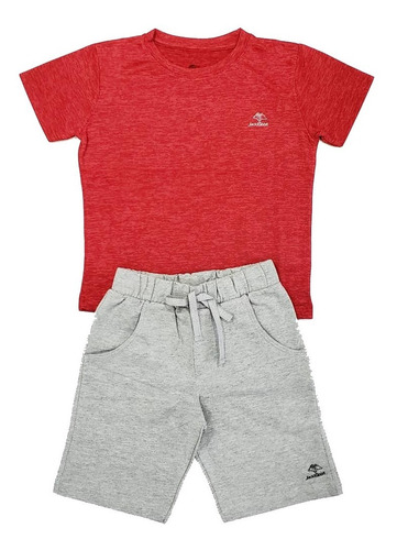 Conjunto Esportivo Infantil Camisa + Bermuda Moletom