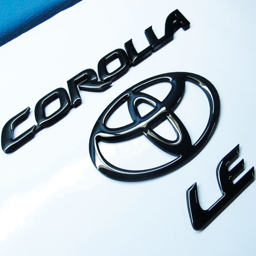 Emblemas Corolla Le Toyota Negros Pega 3m Foto 2
