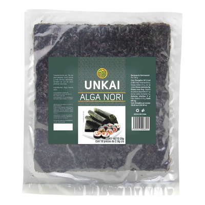 Alga Nori Para Sushi Unkai 10 Hojas | MercadoLibre
