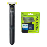 Aparador Pelo Philips One Blade Qp1424/10 2 Pentes + 1 Refil Cor Verde