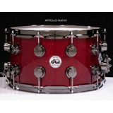 Tarola Dw Collectors Ruby Glass Maple 14x8 Black Hardware