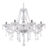 Lustre Candelabro 8 Braços Cristal K9 Maria Thereza Promoção