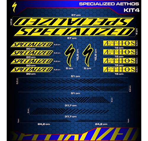 Calcomania Specialized Aethos-4 Downhill Sticker Pegatina