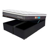 Cama Box Baú Colchão King Mola Ensacada Espuma D33 193x203 Cor Cinza