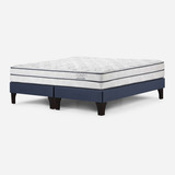 Cama Europea Autonomy Sky Pata Madera 2 Plazas 150 X 200 Cm