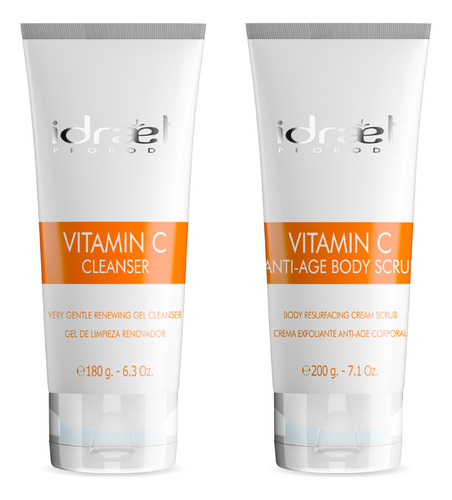 Kit Vitamina C Limpiador Y Exfoliante Revitalizante Idraet