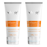 Kit Vitamina C Limpiador Y Exfoliante Revitalizante Idraet